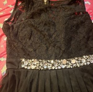 Beautiful Black dress with Rhinestones waste band!